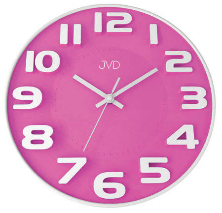 Zegar JVD ścienny różowy HA5848.3