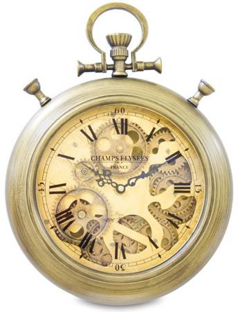 Zegar ścienny RUCHOME TRYBY stare złoto 109003