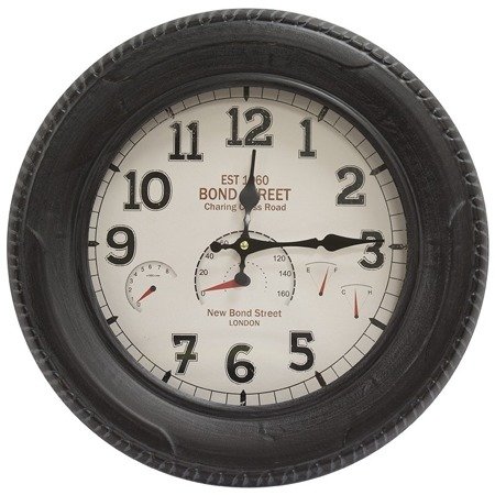Zegar ścienny metalowy opona loft średni 100609